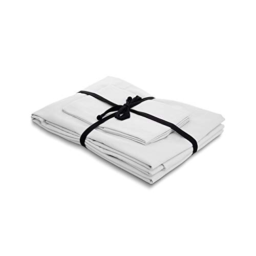 jilda-tex Ocean Safe Uni Bio-Perkal-Bettwäsche Color 100% Bio-Baumwolle 100% recyclebar abbaubar (Weiß, 135 x 200 cm) von jilda-tex