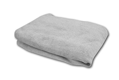 jilda-tex Premium Wende-Wohndecke Cosy Days Kuscheldecke Uni 60% Baumwolle/ 40% Acryl (Hellgrau) von jilda-tex