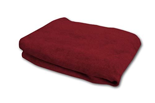 jilda-tex Premium Wende-Wohndecke Cosy Days Kuscheldecke Uni 60% Baumwolle/ 40% Acryl (Rostrot) von jilda-tex