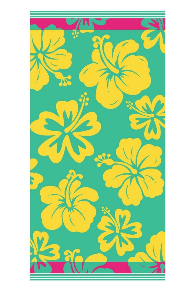 jilda-tex Strandtuch Hawaiian Hibiscus, mit geblümtem Motiv von jilda-tex