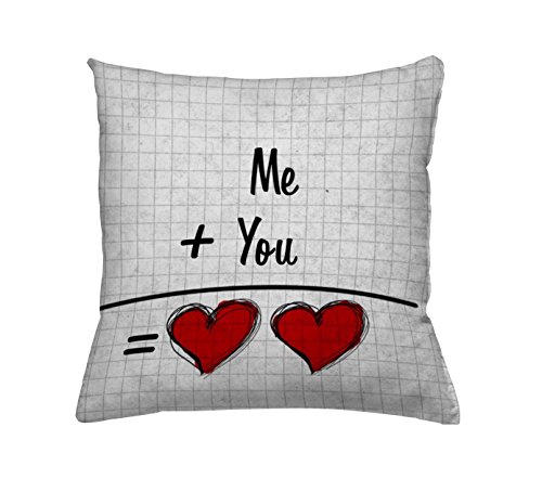 jilda-tex Zierkissen Deko-Kissen mit Füllung 45x45 cm doppelseitiger Druck Motiv lustig Verschiedene Designs (Love Equation) von jilda-tex