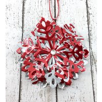 Coca Cola Schneeflocke Ornament. 4 Schichten. Doppelseitig. Recycled Soda Can Art. Shop-Name Jillmccp von jillmccp