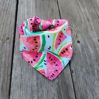 Wassermelone Hundehalstuch Handgemachtes Haustier Geschenk Aus Baumwolle von jinastitchhouse