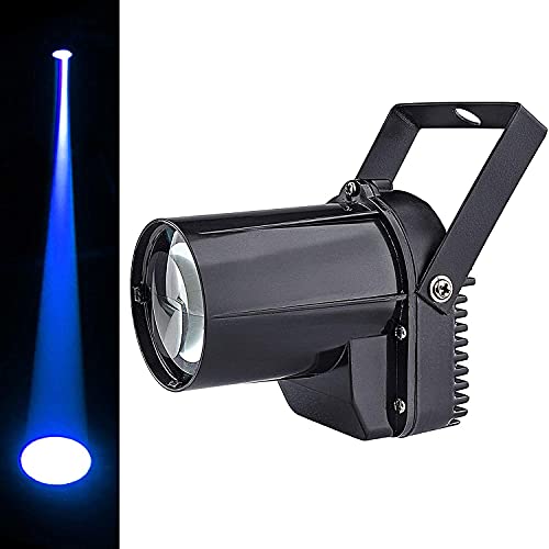 LED Pinspot Bühnenlicht, Beam Pinspot Light, Punktstrahler für Spiegelkugel, 3W LED Pin Spot Licht Für Disco livehouse Bar Club Party Entertainment DJ(Bule Licht) von jindaaudio