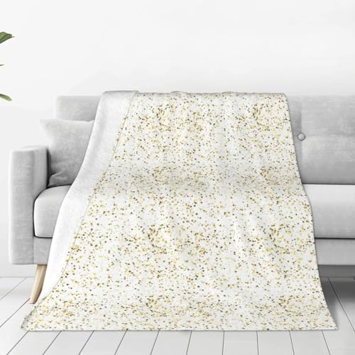 jingong Sparsed Dreamy Stars and Spots Print Flanelldecke in verschiedenen Größen, weich, leicht und warm, passend für alle Jahreszeiten von jingong