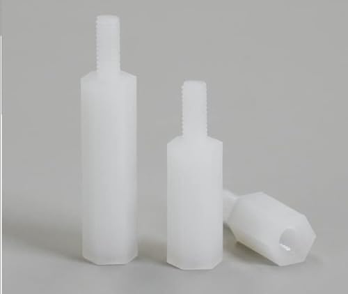 100stk M4 Innen/Aussen Hexagonal Nylon Kunststoff Sechskant Distanzbolzen Abstandsbolzen Abstandhalter mit Mutter spacer Standoff nuts (M4x30) von jingtongda