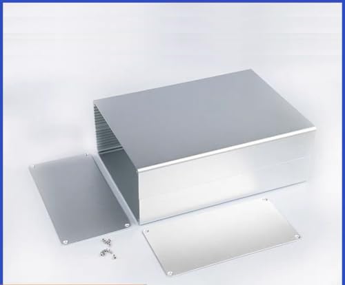 160x200x80mm Alubox Aluminiumgehäuse Aluminium Gehäuse Leergehäuse Metallgehäuse schwarz/silber enclosure Projekt Box Elektronik PCB Schaltschrank Aluminiumkasten Kühlbox Anschlusskasten (silber) von jingtongda
