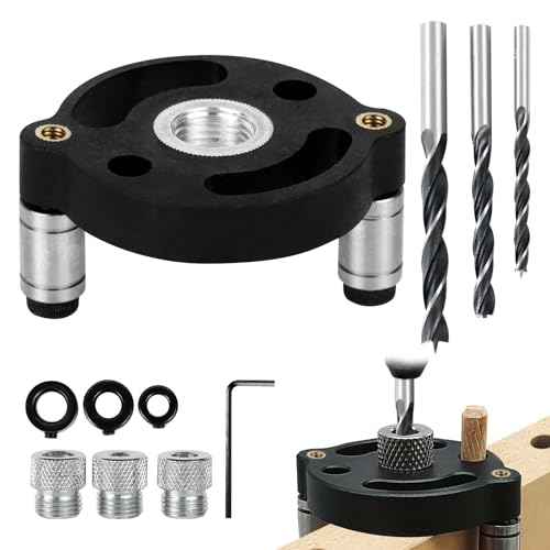 Bohrhilfe Senkrecht Bohren,Ausgestattet Mit Bohrer Und Drahtspule Holzbearbeitungs Bohrlocher Locator Verwendet Für Bohrschablonenmöbelstrukturen Und Massivholz Hartes Loch Zentrierende Hilfswerkzeuge von jinminamz