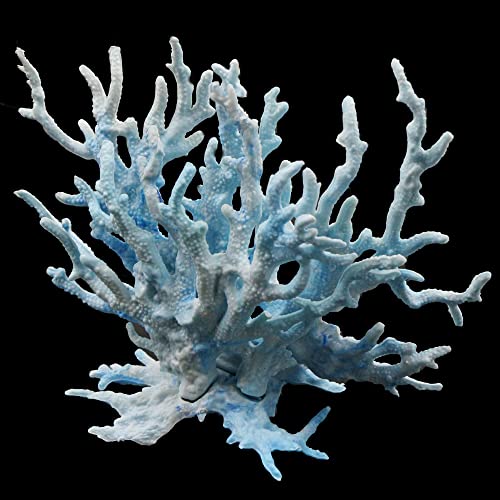 jinminamz Künstliche Coral Ornament Aquarienpflanzen Fish Kunststoff Korallen Simulation Korallenbaum Aquarium Ornamente Für Landschaftsbau Wasserlandschaft Dekoration Decor Mikromodell(Blau) von jinminamz