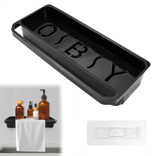 Spülorganizer Küche, Kitchen Sink Organizer, Spülorganizer, Wandbefestigung Organizer Spüle, Organizer Spülbecken Mit Geschirrtuchhalter Und Beweglicher Tropfschale, Kein Bohren Erforderlich von jinminamz