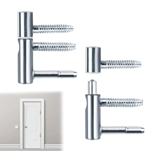 Türscharniere Für Holztüren，Türbänder Innentür Apecs Zargenbänder Auf Stahl Verzinkt 2 Zweiteilig Einbohrbänder Scharniere Für Innentüren Scharniere Zur Dekoration (2er-Set Silber) von jinminamz