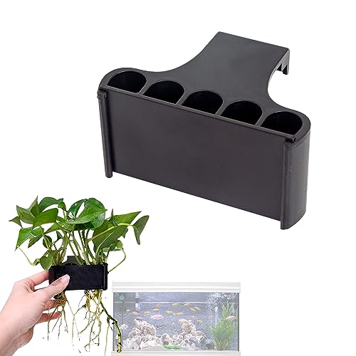 jinminamz Aquarium Pflanzenaufhänger Hängende Wasserpflanzenhalter Pflanzentöpfe - Samen Wasser Gras Pflanze Tasse für Aquarien, Aquaponische Pflanzenzucht, Mini Fish Tank und Aquascape-Dekorationen von jinminamz