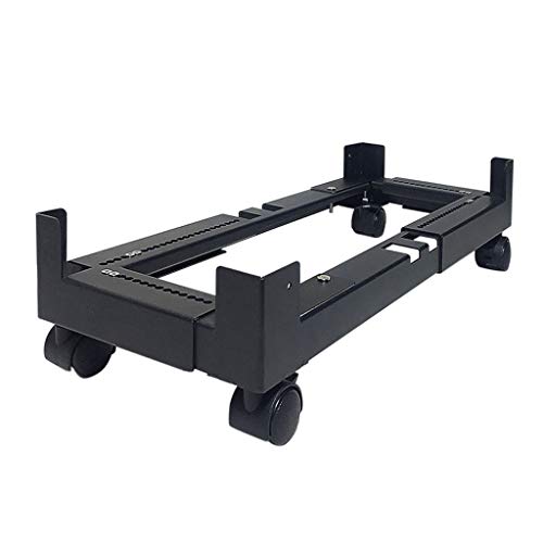 jinrun PC Desktop Ständer Mobile CPU Ständer Desktop-Host-Bodenhalterung Chassis Metallhaltig Kühlhalterung Einstellbare Gerätewagen-Halter mit Locking Caster Wheels Schwarz Mobile CPU Stand von jinrun