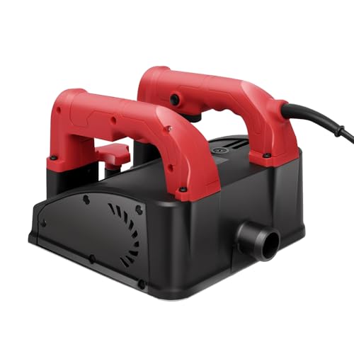 Betonfräse, 1200W Betonschleifer Putzfräse Mauerfräse Walzenfräse Sanierungsfräse Elektrischer Wandhobel, Profi Betonschleifer Walzen Schleifer Renovierungsfräse 4000 U/min 1-4 mm von jiongcln