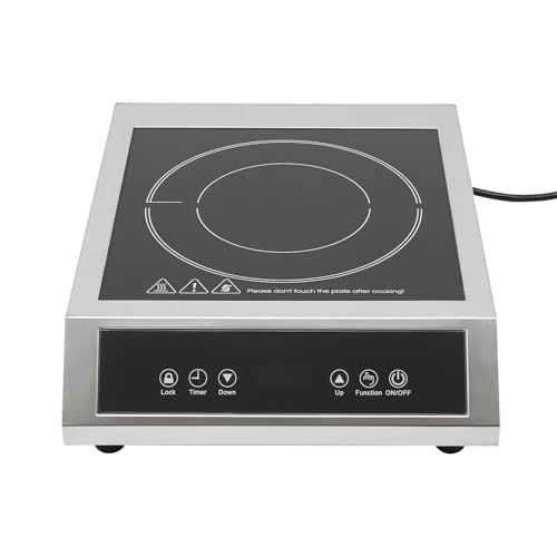 Induktionskochfeld 1 Platte, Kochplatte Induktion, Touch Steuerung Kochfelder Induktionskochplatte, 3500w Induktionskochplatte mit 3-Stunden-Timer, Sicherheitsschloss, Mobil von jiongcln