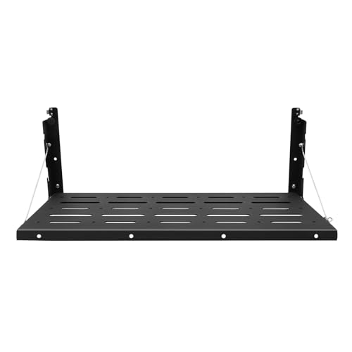 jiongcln Klapptisch Heckklappe Tailgate Tisch Laderaumhalterung Für Jeep Wrangler 2007-2017 62 * 31cm Dining Foldable Shelf Stand Heckklappentisch Aus Metall Klapper Schwarz von jiongcln