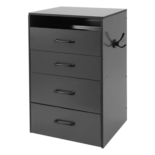 jiongcln Schminktisch 50 * 40 * 90cm Kompakt Kleiner Vanity Table mit Spiegel 3 Schubladen und Hocker Grau von jiongcln