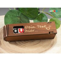 Du... Süße Geschenkidee | Gravierte Schokoriegel Geschenkbox Aus Holz Inkl. Duplo Kleines Personalisiertes Geschenk Neues Design von jipigo