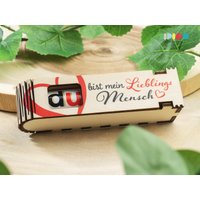 Du...bist Mein Lieblings Mensch Süße Geschenkidee | Schokoriegel Geschenkbox Aus Holz Inkl. Duplo Kleines Personalisiertes Geschenk von jipigo