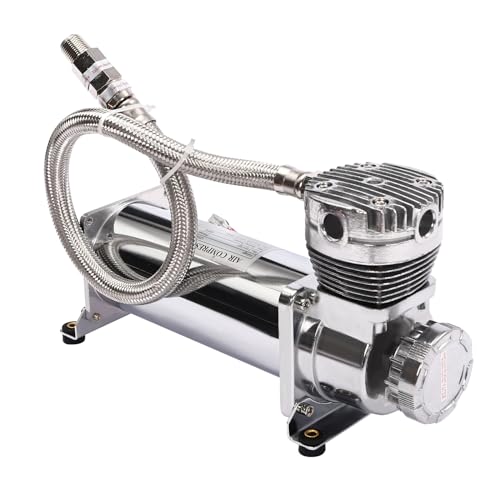 12V Luftfederung Kompressor Automobil Luftkompressor leistungsstarker Luftkompressor Kit 200PSI tragbar Hochdruck Kompressor für Autos Motorräder und Pneumatische Werkzeuge Silber von jiumxliu