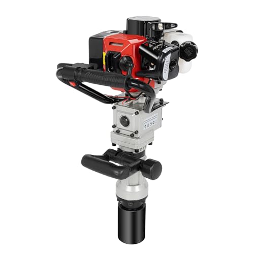 Benzin Abbruchhammer 900W 32.7cc Pfahlramme 2 Takt Motor Handstart Schlagenergie 25-50J max Drehzahl 8500RPM für mit Zäunen, Sternpfählen und Holzpfählen von jiumxliu