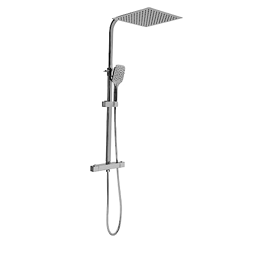 Jiumxliu Thermostat Duschsystem mit Brausegarnitur Duscharmatur Komplettset Wand Duscharmatur Komplettset Duschsystem mit 30cm Edelstahl Regendusche 3 Strahlarten Duschkopf in Silber Jiumxliu Thermostat Duschsystem mit Brausegarnitur Duscharmatur Komplettset Wand Duscharmatur Komplettset Duschsystem mit 30cm Edelstahl Regendusche 3 Strahlarten Duschkopf in Silber von jiumxliu