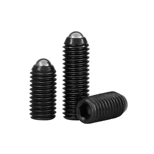 1/2/3 Stück Schwarz Klasse 12.9 M2.5 M3 M4 M5 M6 M8 M10 M12 M16 Innensechskant-Federkugel-Kolben-Stellschraube(8mm,M4-3pcs) von jiuxinyun