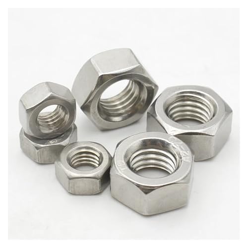 1–25 Stück 304 Edelstahl M1 M1.2 M1.4 M1.6 M2 M2.5 M3 M3.5 M4 M5 M6 M8 M10-M36 Sechskantmuttern metrisch(M4 x 20pcs) von jiuxinyun