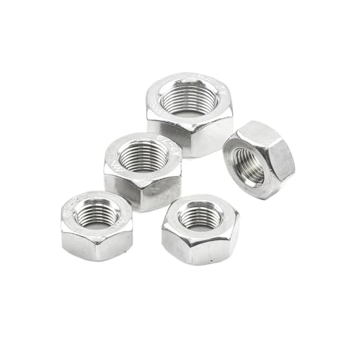 1–55 Stück metrische Sechskantmuttern mit Feingewinde M4 M5 M6 M8 M10 M12 M14 M16 M18 M20 M22 M24 aus Edelstahl, Sechskantmutter for Schraubenbolzen(M12-1.25 5pcs) von jiuxinyun