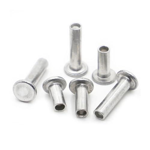 10/20/50 Stück Halbhohlkopfnieten aus Aluminium, M2, M2.5, M3, M4, M5, M6, Halbrohrschrauben, GB875 (M3, 50 Stück, 5 mm) von jiuxinyun