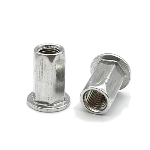 10-50 Stück Aluminium Gewindeeinsatz Nietmutter Blindnietmutter M3 M4 M5 M6 M8 M10 M12 Runde Kappe Faltmutter Rivalable regenerierbare Muttern (Hex Type,M10-20.5 (15Pcs)) von jiuxinyun