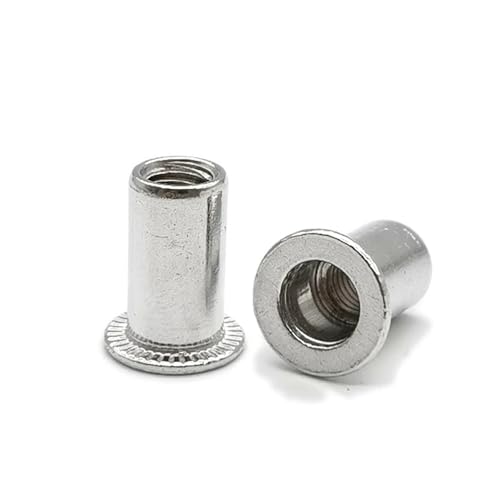 10-50 Stück Aluminium Gewindeeinsatz Nietmutter Blindnietmutter M3 M4 M5 M6 M8 M10 M12 Runde Kappe Faltmutter Rivalable regenerierbare Muttern (Round Type B,M5-13 (50Pcs)) von jiuxinyun