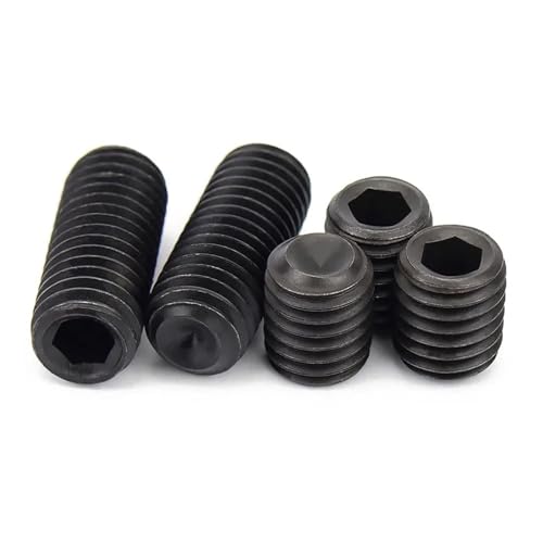 10–50 Stück schwarzer 12.9-Stahl M1.6 M2 M2.5 M3 M3.5 M4 M5 M6 DIN916 Sechskant-Innensechskant-Rundkopfschraube ohne Kopf(2.5mm,20pcs M5) von jiuxinyun