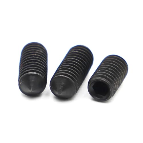 10 Stück DIN914 M2.5 M3 M4 M5 M6 M8 M10 Sechskantschrauben aus schwarzem Kohlenstoffstahl, 12,9 mm (4 mm, M5 10 Stück) von jiuxinyun