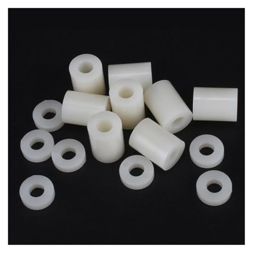 100/1000 Stück M2.8 M3.2 M4.2 M5.2 Weiß Nylon Hohlring Ohne Gewinde Abstandshalter Schraube PC Platte Kompassring ID 2mm~20mm(1000Pcs,5MM_M5.2 (OD 7MM)) von jiuxinyun