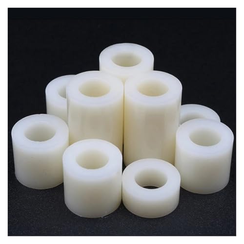100/1000 Stück M2.8 M3.2 M4.2 M5.2 Weiß Nylon Hohlring Ohne Gewinde Abstandshalter Schraube PC Platte Kompassring ID 2mm~20mm(100Pcs,3MM_M3.2 (OD 5MM)) von jiuxinyun