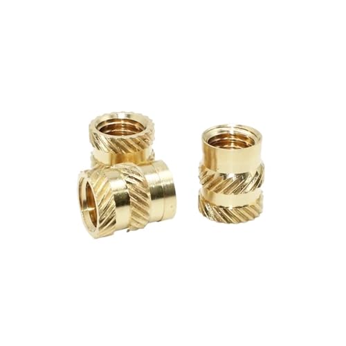 100 Stück M2 M3 M4 M5 M6 M8 Rändelgewindeeinsätze Messing mit Thermoeinsatz, Kupfermutter mit 3D-Druck (M4 (100PCS)) von jiuxinyun
