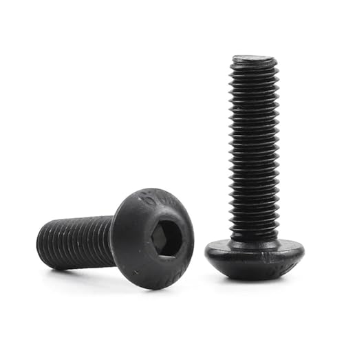 2–50 Stück Rundschraubenbolzen 12.9 Klasse M2 M2.5 M3 M4 M5 M6 M8 M10 Sechskant-Innensechskant-Knopfkopfschraube(14mm,M10 2pcs) von jiuxinyun