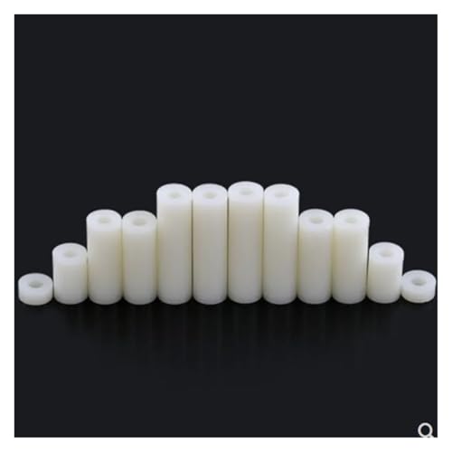 20-50 pcs M3 M4 M5 M6 M8 Weiß Schwarz ABS Ungewindeabstand Rund Hohlraum Abstandshalter Tablett Distanz(weißer ABS Abstandshalter,M3X5 50PCS) von jiuxinyun