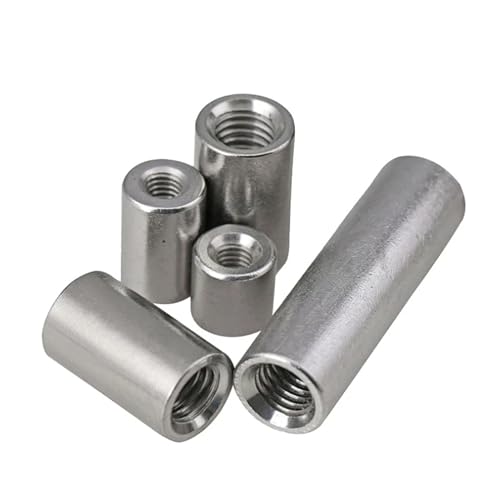 5/10 stücke 304 Edelstahl Verlängern Lange Verlängern Runde CouplingNut Stecker Joint Hülse Mutter(5pcs,ID 4x OD 6x L 16mm) von jiuxinyun