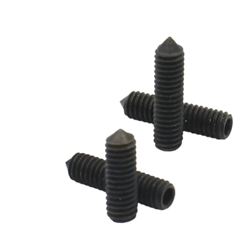 5–100 Stück M2 M2.5 M3 M4 M5 M6 M8 M10 Grade12.9 Schwarzer Kohlenstoffstahl Innensechskant Sechskantkopf Kegelspitze Stellschraube Bolzen(5mm,M5x20pcs) von jiuxinyun