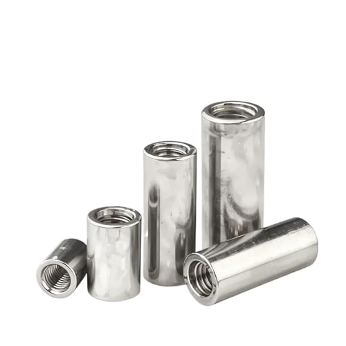 5–20 Stück zylindrische Verbindungsschraubenmutter M3 M4 M5 M6 M8 M10 M12 M14 304 Edelstahl Verlängerung verdicken runde Säulengelenkkupplungsmutter(OD14xM10x13 (5pcs)) von jiuxinyun