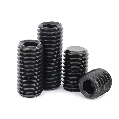 5–50 Stück M1.6 M2 M2.5 M3 M4 M5 M6 M8 M10 M12 M14 M16 Schwarz 12.9 Stahlkopf Sechskant Innensechskant Flachkopf Stellschraube Bolzen(2.5mm,50pcs M2) von jiuxinyun