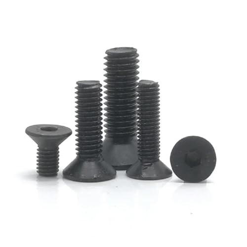 5-50 stücke M2 M2,5 M3 M4 M5 M6 M8 Edelstahl 304 oder Schwarz Sechskantschraube Schraube flach Senkkopf Schrauben(G10.9,6MM_M2.5 50PCS) von jiuxinyun