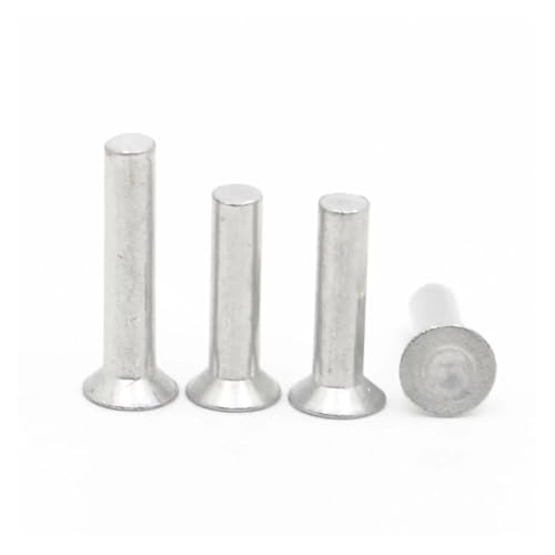 5 bis 50 Stück massive Aluminium-Senkkopfnieten, M2, M2,5, M3, M4, M5, M6, M8, GB869 (M2,5, 50 Stück, 8 mm) von jiuxinyun