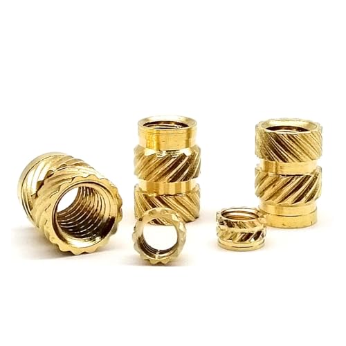 50 Stück M1 M1.2 M1.4 M1.6 M1.7 M2 M2.5 M3 Heißschmelz-Wärmespritzguss 3D-Druck Messing Kupfer Einbettungseinsatz Mutter Rändelgewinde(Length 1.8mm,50pcs M1.2(OD 2mm)) von jiuxinyun