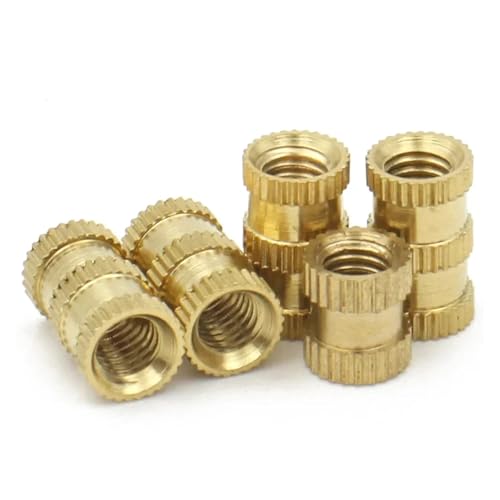 50 Stück M2 M2.5 M3 M4 M5 M6 M8 Messingeinsatz Rändelmutter Heißeinzug Rändelmutter aus Messing mit doppeltem Durchgang zum Spritzgießen (Length 4 mm, M3x OD4mm (50 Stück)) von jiuxinyun