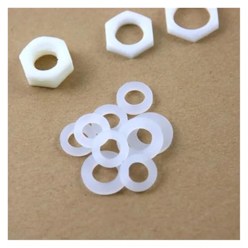 5PCS 1/8 1/4 3/8 1/2 3/4 Innengewinde Kunststoff Muttern Kontermutter Außensechskant Befestigungsmutter Mit Dichtring(1l4inch) von jiuxinyun