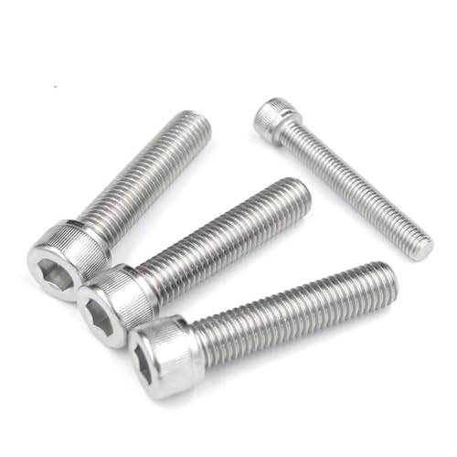 5Pcs/10Pcs M3 M4 M5 M6 Schraube Edelstahl 304 Innensechskantkappe Runde Zylinderkopfschrauben 2021(22mm,M6 (5pcs)) von jiuxinyun