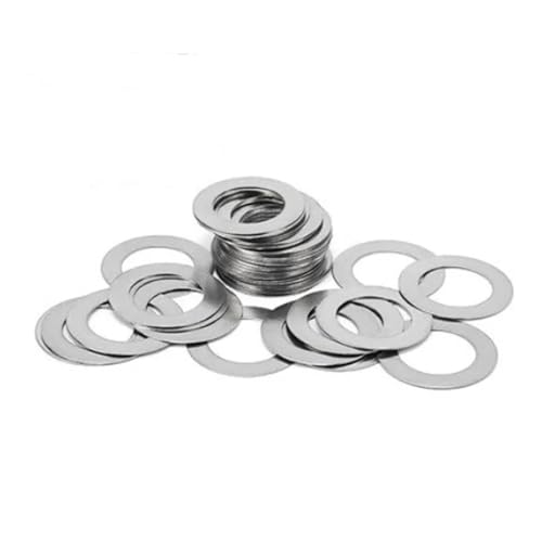 jiuxinyun 20PCS M9 M10 M11 M12 M13 Edelstahl Flache Unterlegscheibe Ultradünne Dichtung Dünne Unterlegscheibe(Thickness 0.5mm,M10x14) von jiuxinyun